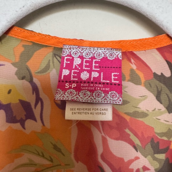 Free People Vibrant Floral Sheer Blouse - Picture 3 of 4